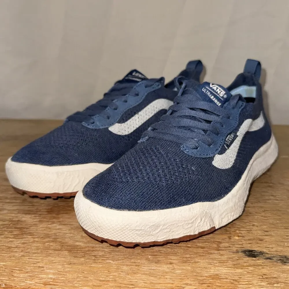 Vans UltraRange VR3 Mens 8.5 Womens 10 Dark Denim Blue Mesh Skate Sneakers Shoes